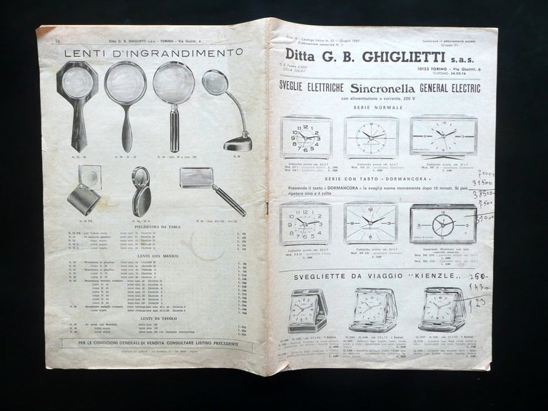 Catalogo Ditta G. B: Ghiglietti Torino Sveglie Elettriche Orologi Lenti … | Immagine Gallery 1