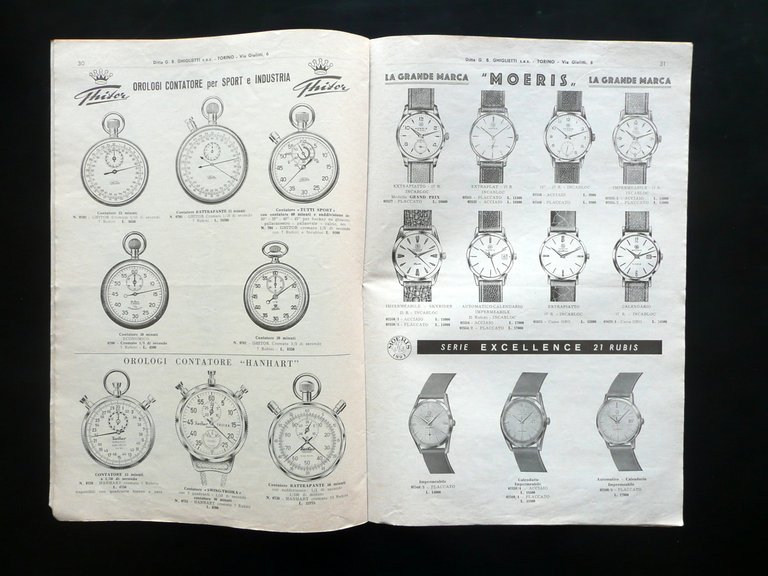 Catalogo Ditta G. B: Ghiglietti Torino Sveglie Elettriche Orologi Lenti …