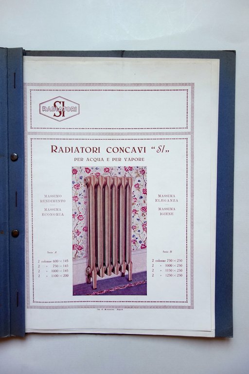 Catalogo Ditta Thermos Radiatori Impianti di Riscaldamento Milano Anni '30