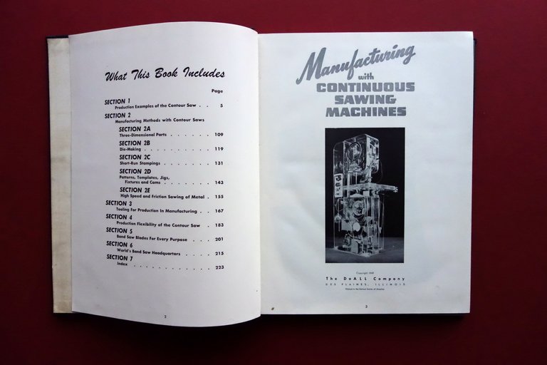 Catalogo DOALL Manifacturing Continuous Sawing Machines Illinois USA 1949