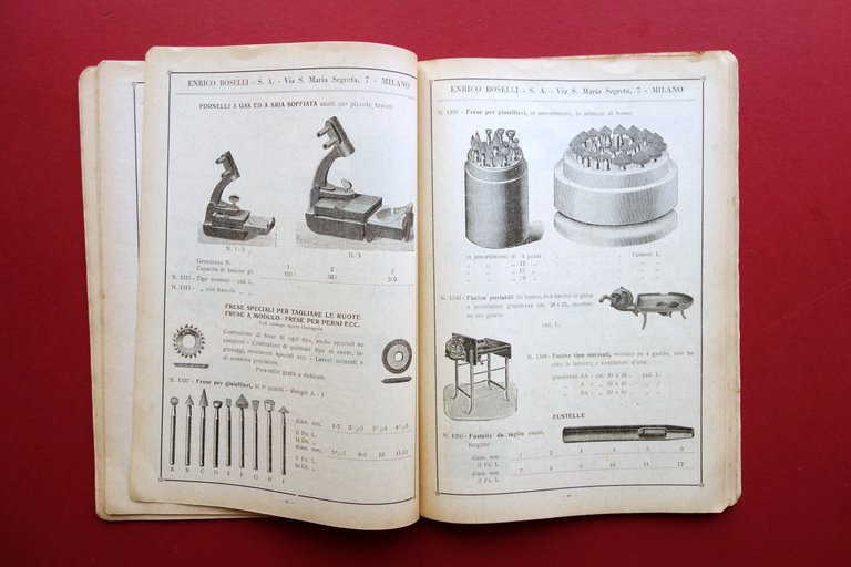 Catalogo Enrico Boselli Milano Macchine Utensili Oreficeria Meccanica 1928