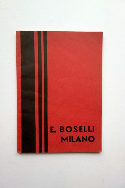 Catalogo Enrico Boselli Milano Macchine Utensili Oreficerie Gioielli 1934