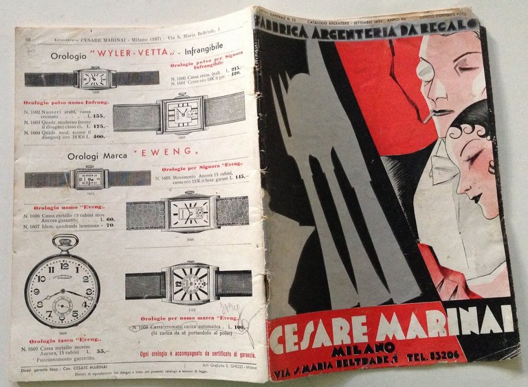 Catalogo Fabbrica Cesare Marinai Argenteria da Regalo Milano 1934