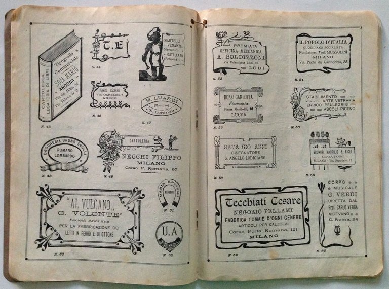 Catalogo Fabbrica Timbri Gomma Placche Smaltate Walter Mordini Reggio Emilia