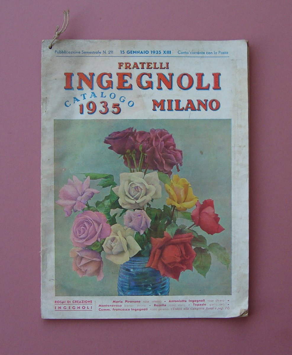 Catalogo Fratelli Ingegnoli Milano 15 Gennaio 1935 Piante Ortaggi