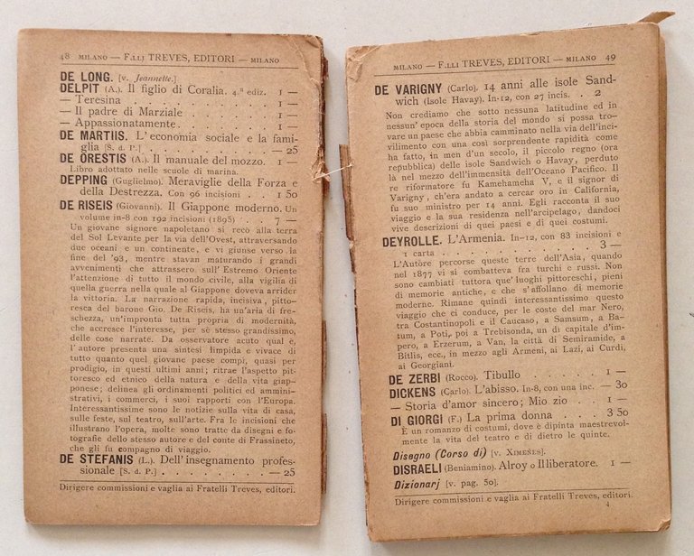 Catalogo Generale Per Ordine Alfabetico Biblioteca Amena Teatro Italiano 1897