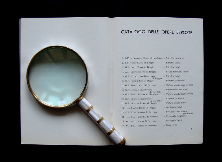 Catalogo GIL I Mostra Regionale Arte Giovanile Modena 1942 Vinicio …