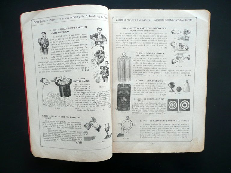 Catalogo Giochi di Prestigio Scherzi e Giuochi Vari Pietro Barelli …