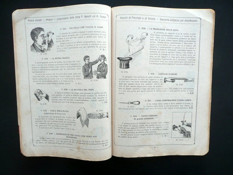 Catalogo Giochi di Prestigio Scherzi e Giuochi Vari Pietro Barelli …