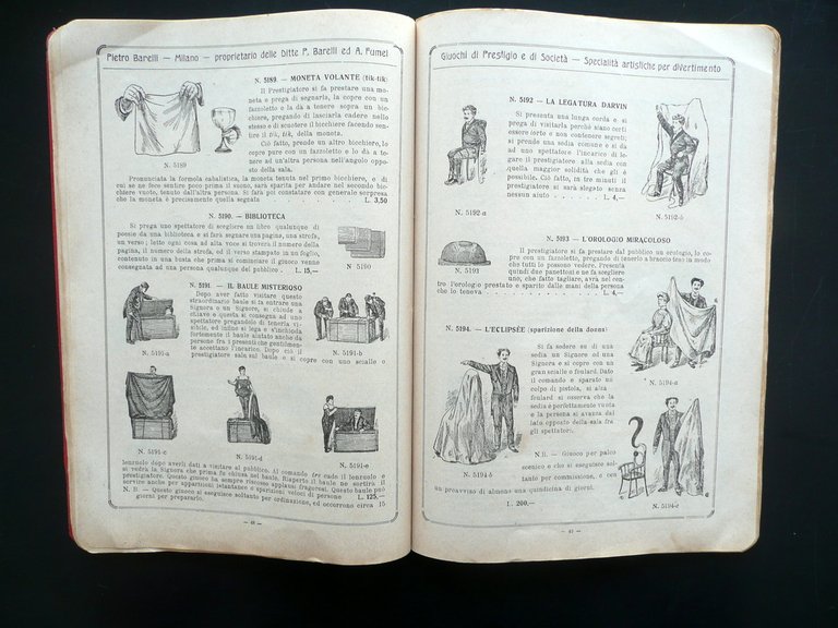 Catalogo Giochi di Prestigio Scherzi e Giuochi Vari Pietro Barelli …