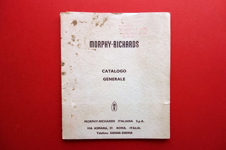 Catalogo Industriale Generale Morphy Richards Roma Elettrodomestici 1961 Schede