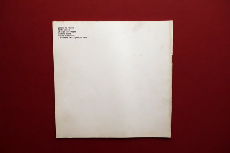 Catalogo Mauro Reggiani Galleria La Polena Genova 1968 Argan Leonardi …