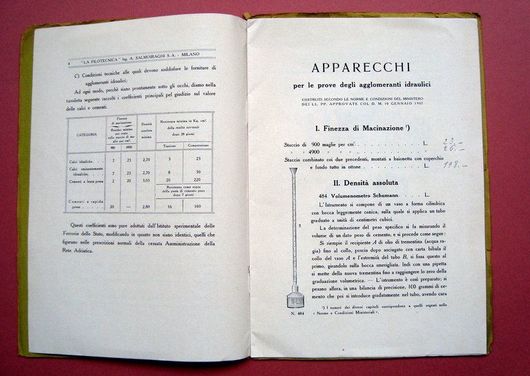 Catalogo n 168 La Filotecnica Milano 1910 ca Macchine Cementi …