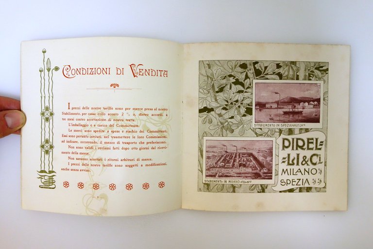 Catalogo Pirelli Pneumatici Accessori per Velocipedi e Automobili 1899 Raro