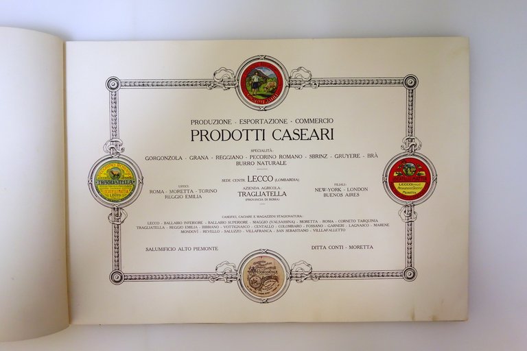 Catalogo Prodotti Caseari Locatelli Mattia Lecco Grana Reggiano Gorgonzola 1924