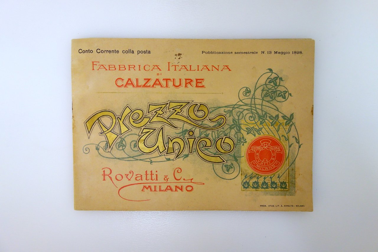 Catalogo Rovatti Milano Fabbrica di Calzature 1898 Illustrato Grafica | Immagine principale
