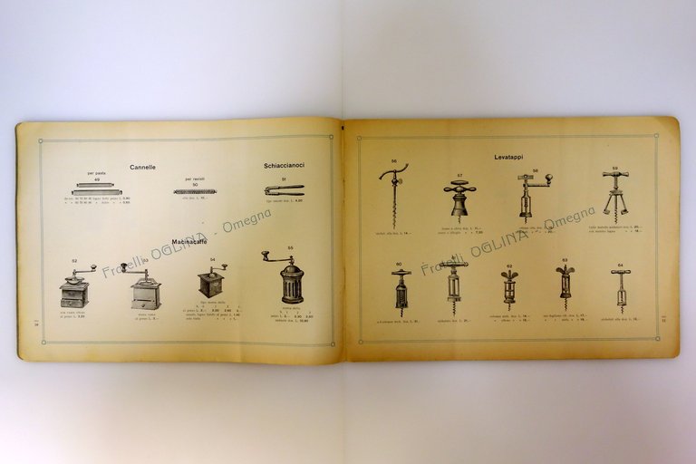 Catalogo Stabilimento Elettrico Tornitura in Legno F.lli Oglina Omegna 1914