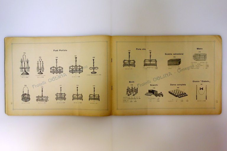 Catalogo Stabilimento Elettrico Tornitura in Legno F.lli Oglina Omegna 1914