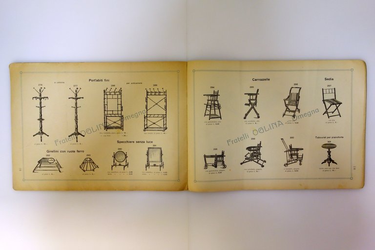 Catalogo Stabilimento Elettrico Tornitura in Legno F.lli Oglina Omegna 1914
