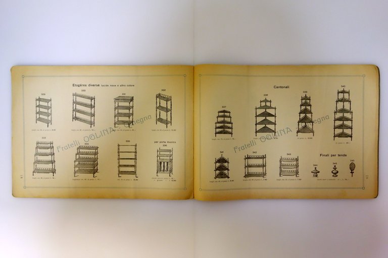 Catalogo Stabilimento Elettrico Tornitura in Legno F.lli Oglina Omegna 1914