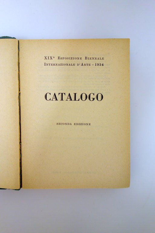 Catalogo XIX Biennale d'Arte Venezia 1934 Seconda Edizione Ed. Ferrari …