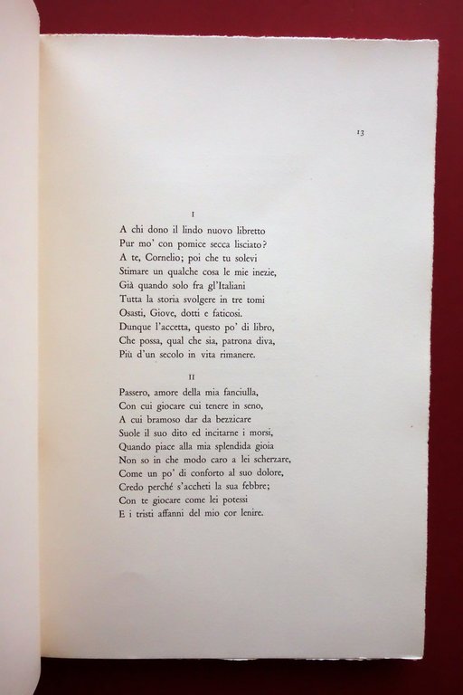 Catullo Carmi Tradotti da Carlo Saggio Alberto Tallone Parigi 1955 …