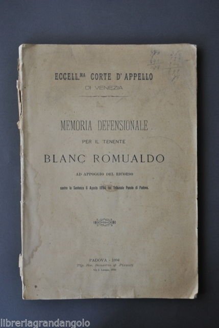 Cavalli Equitazione Cavalleria Morte Caduta Cavallo Condanna Blanc Padova 1894 | Immagine principale