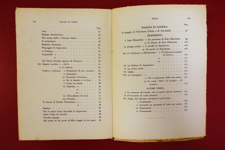 Ceccardo Roccatagliata Ceccardi Sillabe ed Ombre Treves Milano 1925 Prima … | Immagine Gallery 6