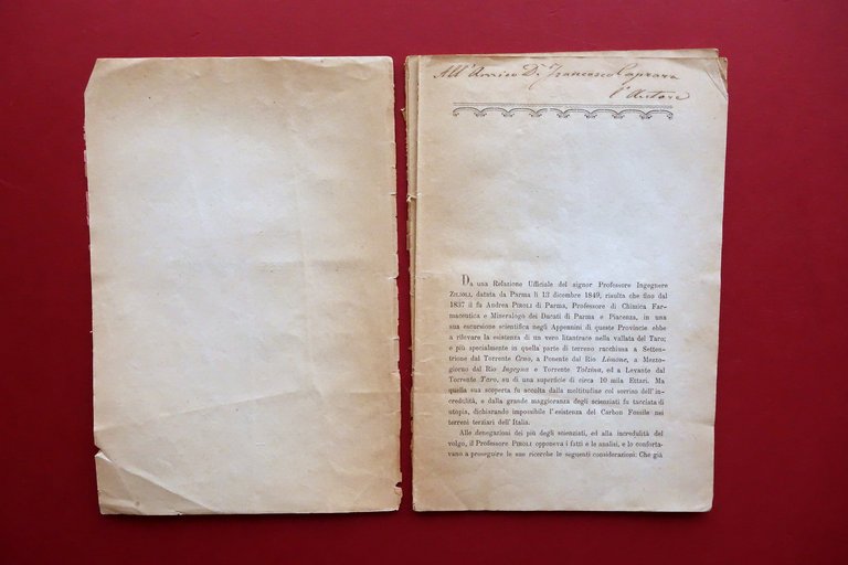 Cenni Storici Intorno alla Miniera di Combustibile Fossile Valtarese Parmigiano