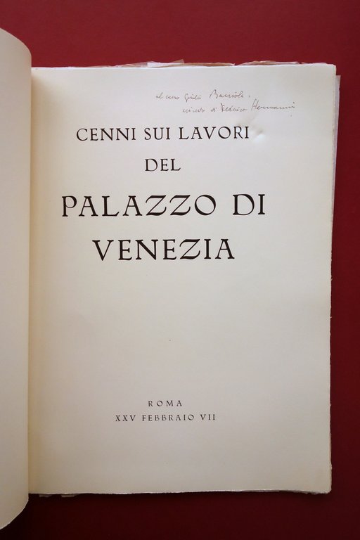 Cenni sui Lavori del Palazzo di Venezia Federico Hermanin 1929 … | Immagine Gallery 3