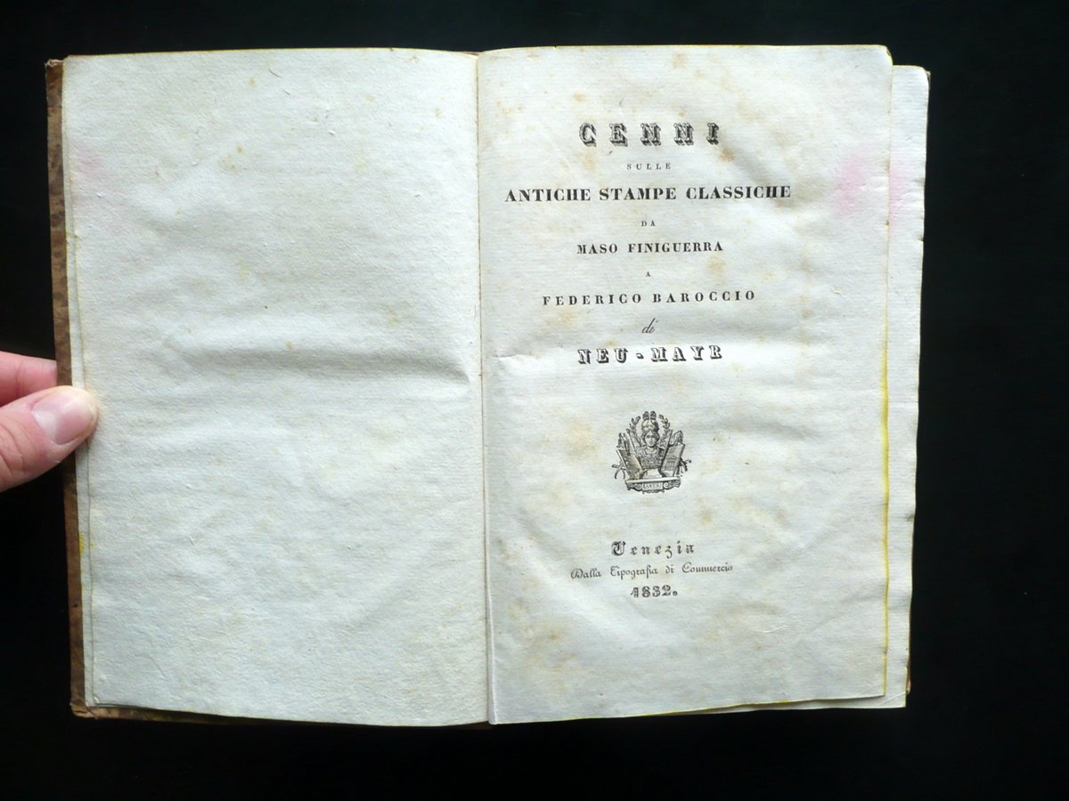 Cenni sulle Antiche Stampe Classiche da Finiguerra a Baroccio Venezia …