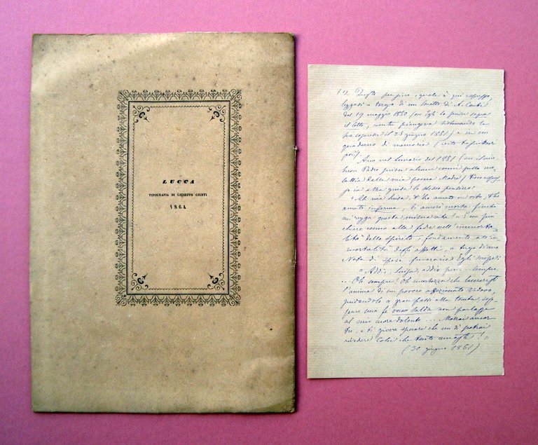 Cenni vita di Placido Franciosi 1864 Tip Giusti Lucca Orciatico … | Immagine Gallery 2