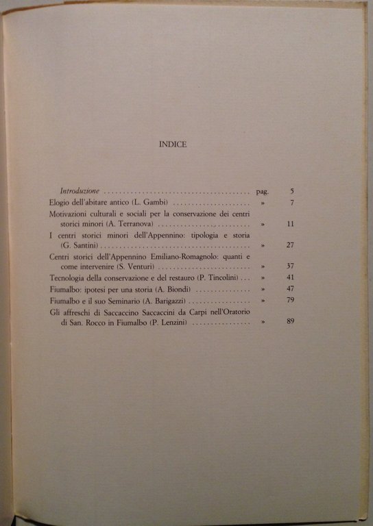 I Centri Storici Minori Evoluzione Appennino Emiliano Romagnolo Fiumalbo 1982