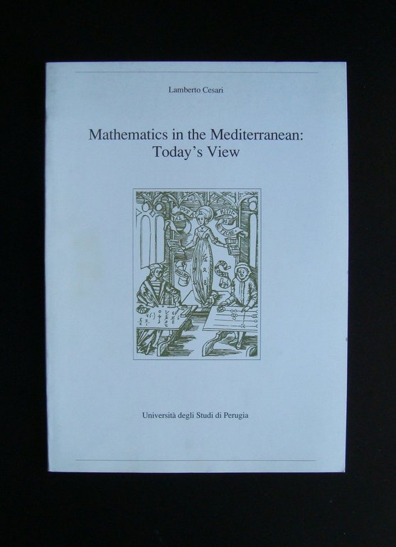 Cesari Lamberto Mathematics in the Mediterranean Today's View 1990 Perugia