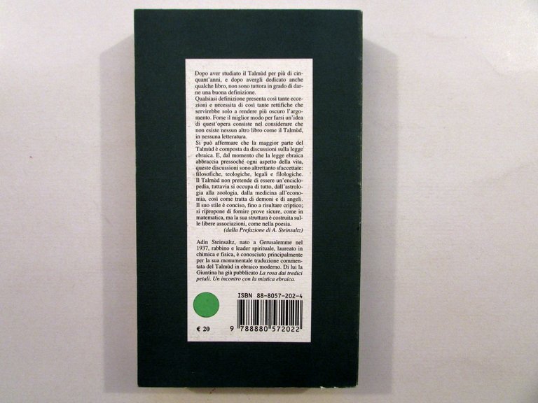 Che cos'Ë il Talmud Adin Steinsaltz Giuntina Firenze 2004