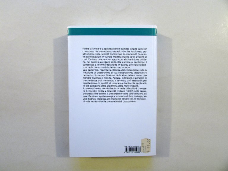 Christoph Theobald il Cristianesimo Come Stile Dehoniane 2010 Volume 1