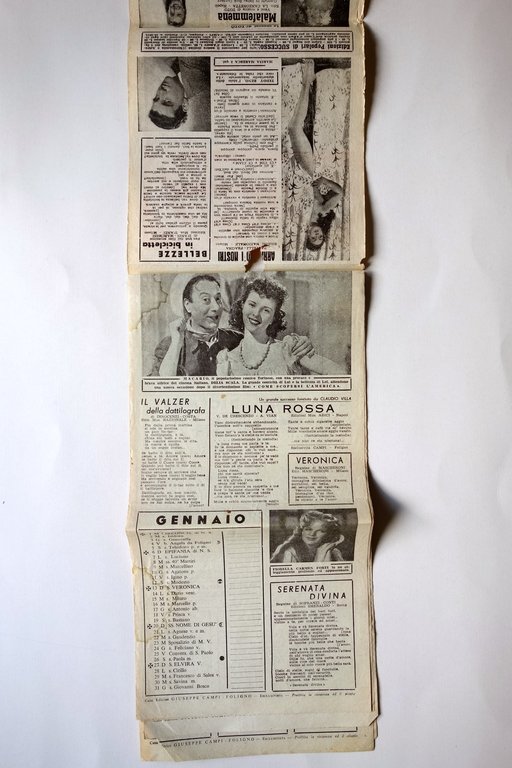 Cine Canzoniere Calendario 1952 Edizioni Campi Foligno Musica Nilla Pizzi | Immagine Gallery 3
