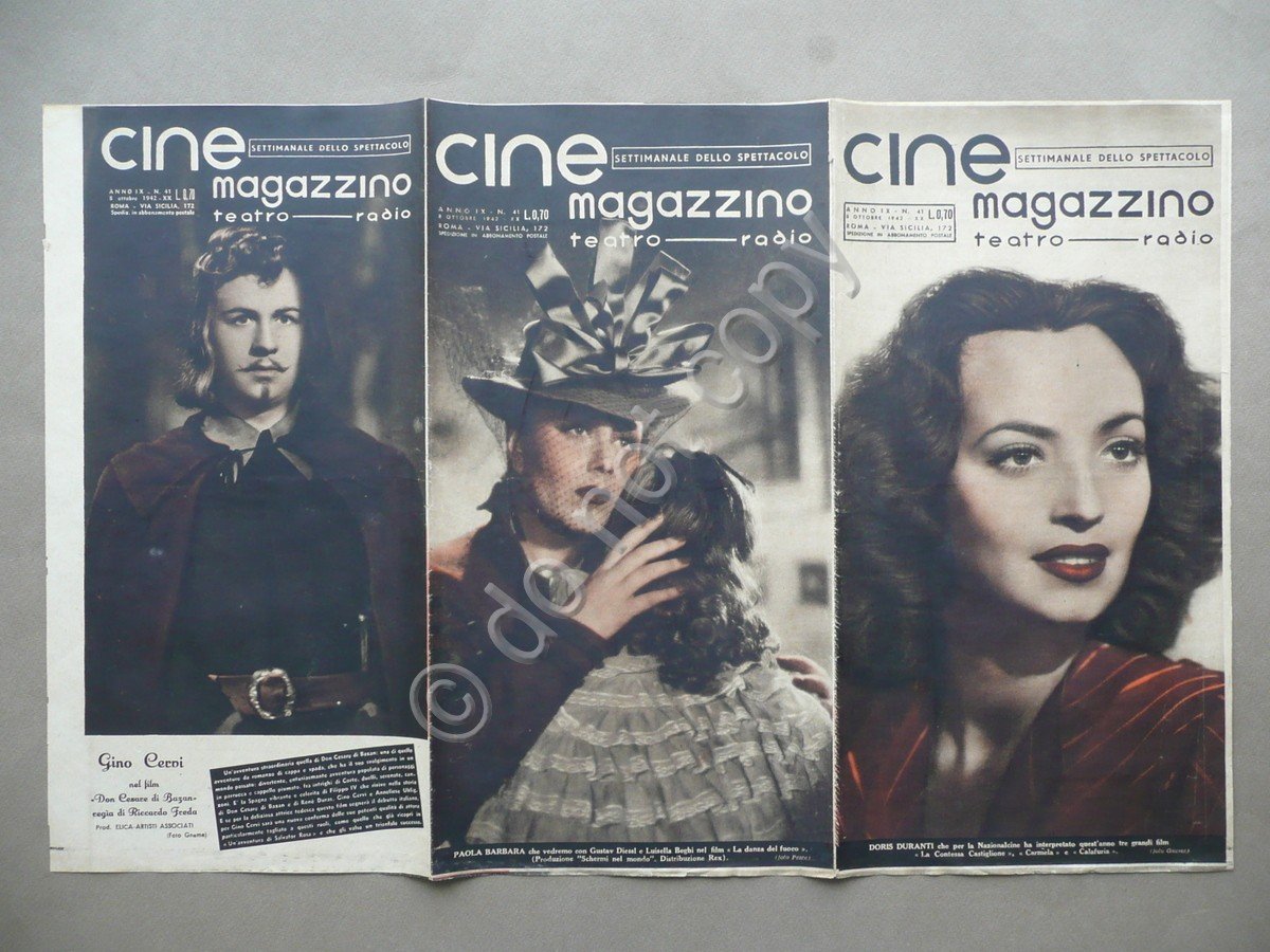 Cine Magazzino Settimanale Spettacolo Cervi Duranti Barbara Anno IX N.41 …