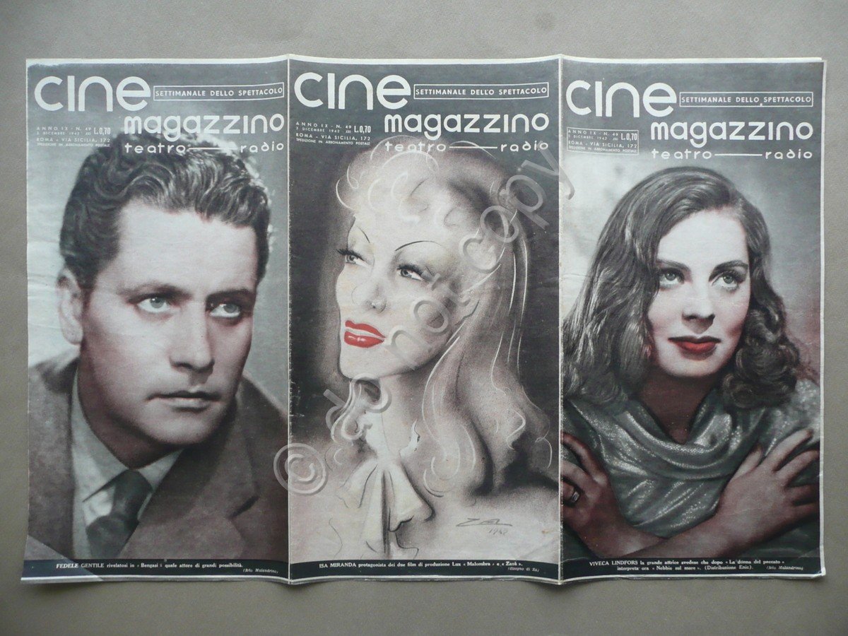 Cine Magazzino Settimanale Spettacolo Gentile Miranda Lindfors Anno IX N.49 …
