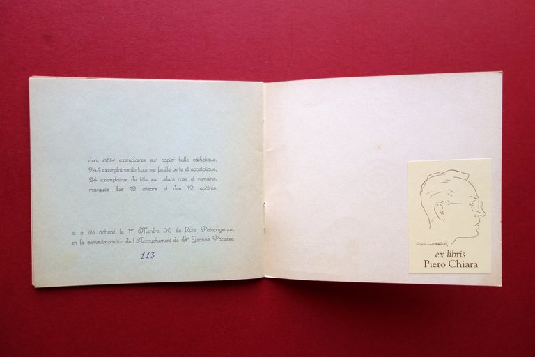 Cinq Odes d'Horace Chretien College de Pataphysique 1963 Ex Libris …