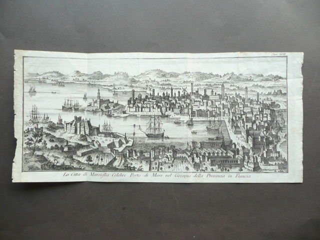Citt‡ Marsiglia Porto Mare Governo Provenza Abrizzi 1700 incisione su … | Immagine principale
