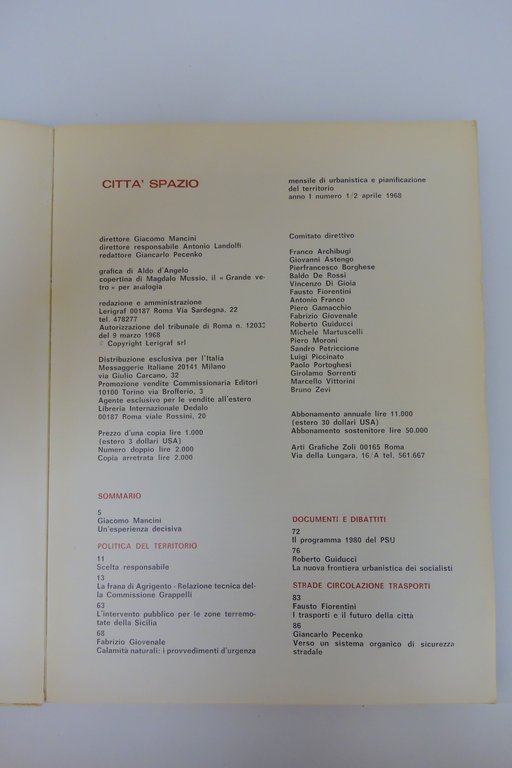 Città Spazio 1968 Mancini Giovenale ecc. Lerici Ed. Urbanistica Frana … | Immagine Gallery 2