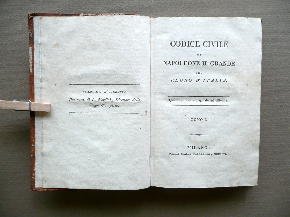 Codice Civile di Napoleone il Grande pel Regno d'Italia Milano …