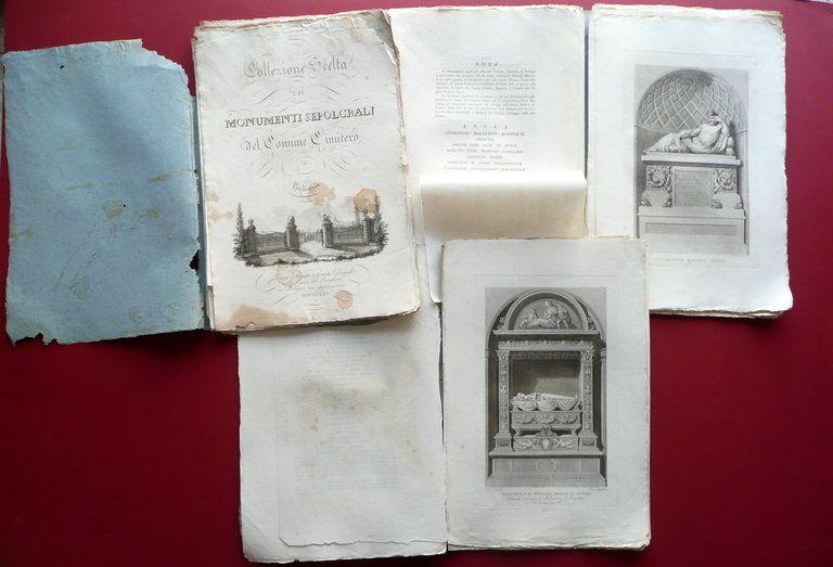 Collezione 100 Monumenti Sepolcrali Cimitero di Bologna Fascicoli I II …