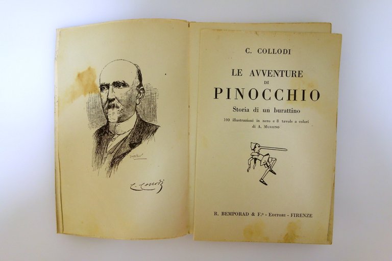 Collodi Le Avventure di Pinocchio Illustrazioni di Mussino Bemporad 1931