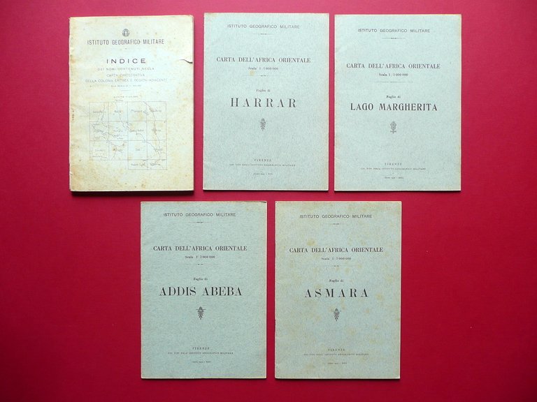Colonia Eritrea Grande Carta Dimostrativa 12 Fogli 4 Fascicoli Indice …
