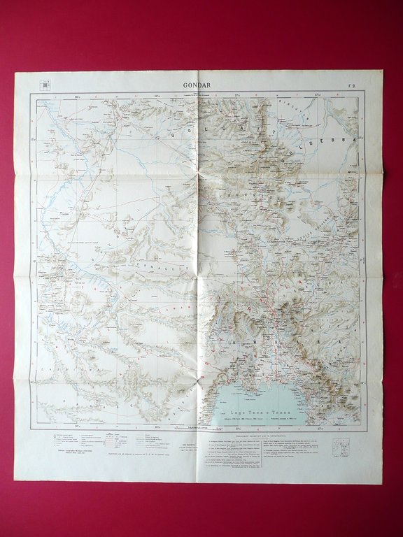 Colonia Eritrea Grande Carta Dimostrativa 12 Fogli 4 Fascicoli Indice …