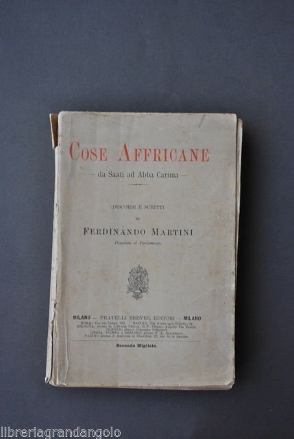 Colonie Africa Martini Cose Affricane Saati Abba Carima Eritrea Dogali 1897
