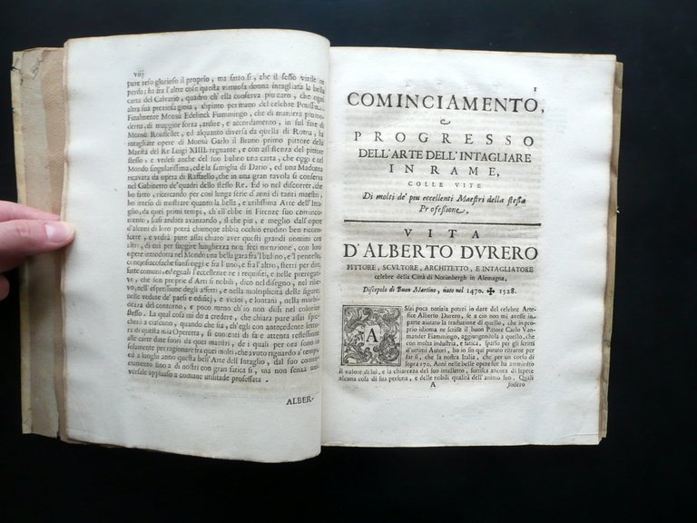 Cominciamento e Progresso dell'Arte dell'Intagliare in Rame Baldinucci 1686