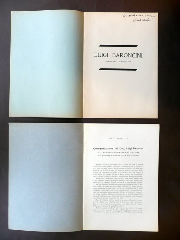 Commemorazione del Dott. Luigi Baroncini A. Graziani C. Milani 2 …